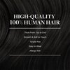 GOO GOO Clip in Hair Extensions Real Human Hair, 16inch 150g 9Pcs, 1B Natural black, Remy Human Hair Extensions Clip ins for Women, Natural Human Hair