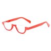 The Shay Colorful Semi-Rimless Half Reader Reading Glasses, 2.50 Red