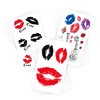15 Sheets Kiss Lip Print Temporary Tattoos, 5 Designs Each, 2.4 x 3.9 Inch Tattoo Stickers for Women, Girls, and Kids - Perfect for Parties and Special Occasions