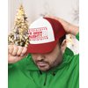 Tstars I've Been Naughty Funny Holiday Ugly Christmas Party Trucker Hat Mesh Cap One Size red/White