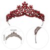 LIMELIA Burgundy Princess Tiara - Sparkling Rhinestone Hair Accessory, Ideal for Girls' Birthday Parties and Pageants