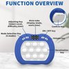 Intoypad Pop Game Light Up Fidget Toy for Kids, 6 Modes LED Screen Quick Push Pop Game Controller Electric Fidget Popper Game Bubble Road Trip Car Game Birthday Toys for Kids Boys Blue