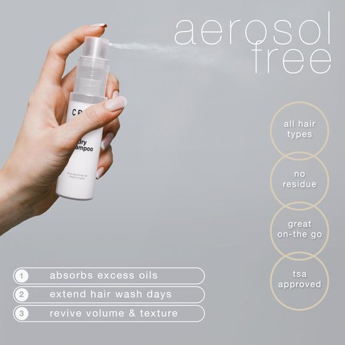 Hair Craft Co. CRVFT Non-Aerosol Dry Shampoo Powder for Women - Oil and Grease Absorption, Travel Size, Paraben and Sulfate Free, Adds Volume, Refreshes Hair, Scented, 1.58 Ounces