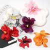 Rowcay Bohemian Flower Hair Clips - 5pcs Artificial Tropical Hibiscus Plumeria Orchid Hairpin Set for Women Girls - Seaside Holiday Bridal Accessories in 5 Colors