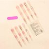 Gifiky Long Gradient Press on Nails Square Fake Nails Nude Nails Tips Full Cover Crystal Gem Design False Nails for Women and Girls 24Pcs