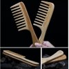 Wooden Wide Tooth Comb for Women Men, Anti-static Detangling Hair Comb Styling Comb for Curly Fine Straight Wet Dry Hair, Natural Bamboo Comb