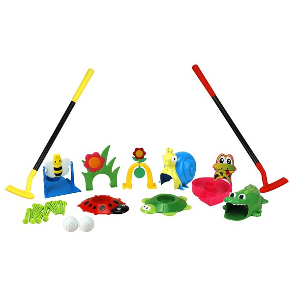 Party Hurray Children Golf Set, w/Golf Clubs, Practice Holes, Floral/Animal Obstacles, Golf Balls