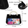 Beatfull Evening Purse Women Pearl Handbags Soft Leather Ruched Bag Bridal Clutch for Wedding Party Prom Crossbody Purses Black