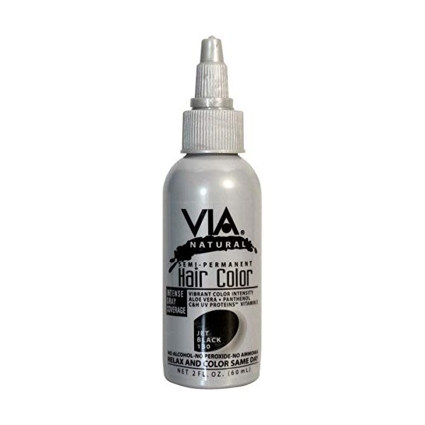 Via Natural Hair Color 130 [Jet Black] (Pack of 6)