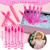 KELENO 110 Pink Party Favors Princess Birthday Supplies Straw Bubble Silicone Bracelet Keychain Tattoo Sticker Girl Kid Toy Gift Goodie Bag Stuffer Filler Makeup Party Decorations