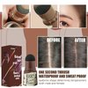 Eyebrow Stamp Stencil Kit,One Step Brow Stamp Shaping Kit, 3 in 1 Hairline Shadow Powder with 24 Reusable Eyebrow Stencils Hair Root Dark Brown