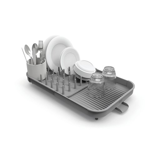 Joseph Joseph Duo Expandable Dish Drying Rack, Gray, 2-Tier