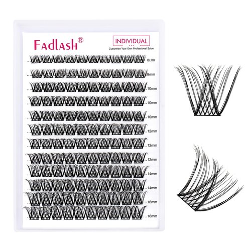 Lash Clusters DIY Eyelash Extensions 120 Clusters Lashes D Curl 0.07 Natural Individual Lash Extensions Mixed Tray False Eyelashes Soft & Strong Thin Band DIY at Home (F30-0.07D, 8-16mm)
