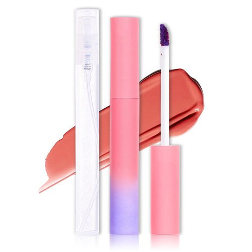 QIUFSSE Peel Off Lip Stain Peel Off Lip Tint Stain Highly Pigmented Lip Peel Off Stain Long Lasting LipStains Peel Off Nude Lip Gloss Matte Liquid Lipstick Lip Makeup for Women（01 Coral Pink）