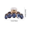 Lawie 4 Pack Clear Gold Blue Brown Crystal Gems Glitter Sparkly Fancy Plastic Octopus Hair Claw Clips Bling Jeweled Jaw Barrettes Hair Grips Clamps Buns Decorative Hair Accessories for Women Girls