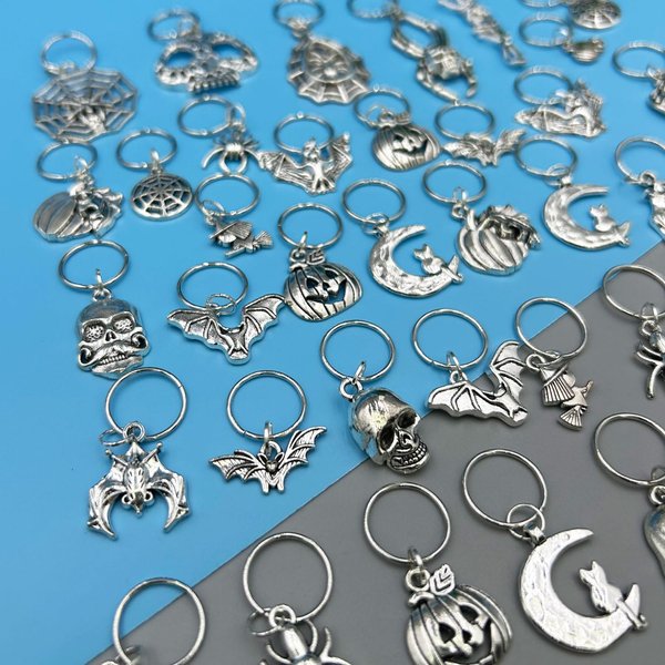 40pcs Loc Hair Jewelry for Women Braids for Halloween, Dreadlock Accessories Metal Hair Clips Decoration Hair Accessories (halloween 40pcs)