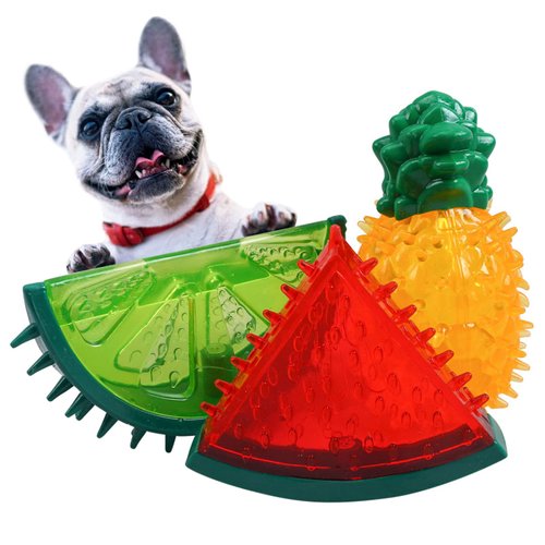 T'CHAQUE 3 Pcs/Pack Dog Cooling Chew Toys, Frozen Teething Toy for Puppies, Summer Interactive Squeaky Toys, Small and Medium Pet Treat Training Tools