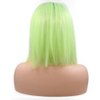 Kalisa Ombre Short Bob Wig Neon Green Lace Front Wigs for Women Synthetic Fluorescent Yellow Lace Wig with Dark Hair Roots Summer Cosplay Drag Queen Shoulder Length Straight Hair Wig