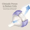 Lansinoh Anti-Colic Baby Bottles for Breastfeeding Babies, 2 Ounces, 2 Count, with 2 Extra Slow Newborn Flow Nipples, Size XS
