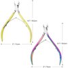 4 Packs Cuticle Nipper, Premium Stainless Steel Cuticle Trimmer for Manicure & Pedicure at Home/Spa/Salon [Gold and Rainbow Color]