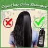 SUPGUDER 400ml Black Hair Dye Shampoo-Instant Black Hair Shampoo for Natural Hair,Temporary Hair Dye Shampoo for Men Women Black Color/Simple to Use/Lasts 30 Days-Fast Acting Natural Ingredients
