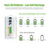 EBL D Size Rechargeable Batteries D Cell 10000mah NiMH Battery, 2 Counts