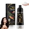DWDiWen Black Hair Dye Shampoo 3 in 1 for Women & Men,Gray Hair Highly Coverage Deep Cleaning Hair Color Shampoo,Oil Control Long Lasting Moisturizing Hair Dye Shampoo