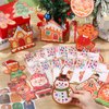 Supervitae 24 Sets Christmas Craft Kits DIY Christmas Tree Ornament Decorations Art Sets Santa Snowman Gingerbread Crafts Stickers for Holiday Xmas Home Classroom Activities Party Favors(Gingerbread)