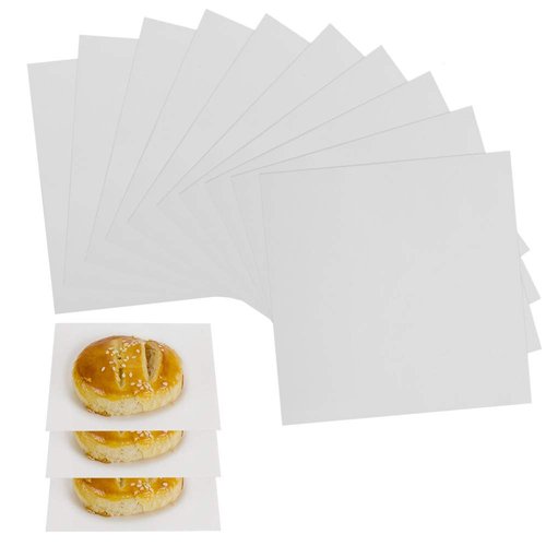Parchment Paper Squares, 4x4 Inch, Set of 300, Small Hamburger Patty Paper/Nonstick Precut Square Baking Parchment for Separating Small Burger Patty, Cookies & Other Foods, or Baking & Candy Wrapper