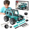 Jixin Xyzhi Building Sets Stem Assembly Metal 3-D Puzzle Off-Road Model Car Building Kit Construction Set Toys Parent-Child Interaction Construction Sets Gifts for Kids 8-16 Blue…