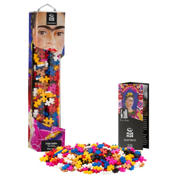 Plus Plus Art History Building Set, 3D Painting Kit & Craft Supplies for Kids, 350 Mini Interlocking Open Ended Pieces - Frida Kahlo