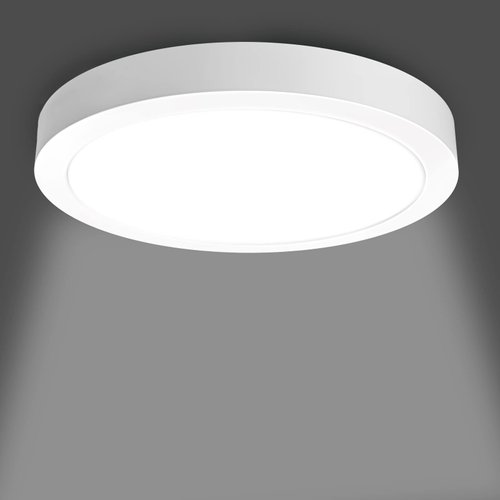 DINGLILIGHTING Flush Mount LED Ceiling Light Fixture-24W Soft Daylight Flat Round Surface Mounted Downlight Lamp Lighting for Closet/Bedroom/Dining Room/Kitchen/Kids Room/Dorm Room