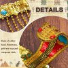 CAKURE Egyptian Snake Headpiece Gold Sequins Headband Cleopatra Beaded Costume Headdress Cosplay Costume Halloween Hair Accessories for Women and Girls