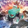 MOONTOY Toy Cars for 1 2 3 Year Old Boys, 3 Pack Friction Powered Cars Pull Back Toy Cars Set - Bull Truck, Leopard Truck, Crocodile Trucks, Push and Go Toy Cars for Toddler Boys Baby Gift.