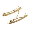 MAHAVIMOKSA Gold French Barrette Hair Clips for DIY Craft Project (100mm/4"-10pcs)