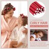 30 Pieces Flexible Curling Rods Twist Foam Hair Rollers Soft Foam No Heat Hair Rods Rollers and 1 Steel Pintail Comb Rat Tail Comb for Women Girls Long and Short Hair (,)