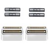 2 Pack Shaver Replacement Foil and Cutters Compatible with BaBylissPRO Double FXFS2 Metal Shaver foil Replacement,Silver
