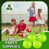 12 Sets Tennis Ball Party Cups with Straws and Lids 10oz Plastic Tennis Cups Bulk for Kids Birthday Tennis Party Favors Decorations Supplies Gifts
