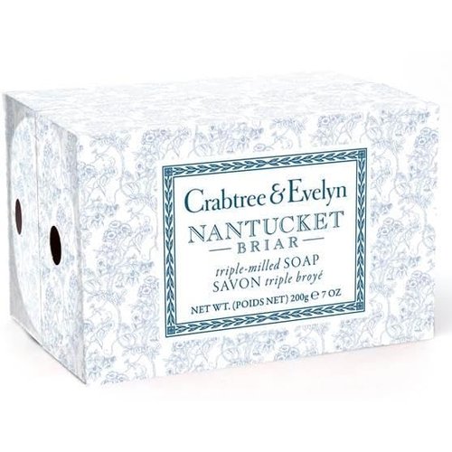 Crabtree & Evelyn Nantucket Briar Triple Milled Bar Soap 2 Pack 7 oz Each