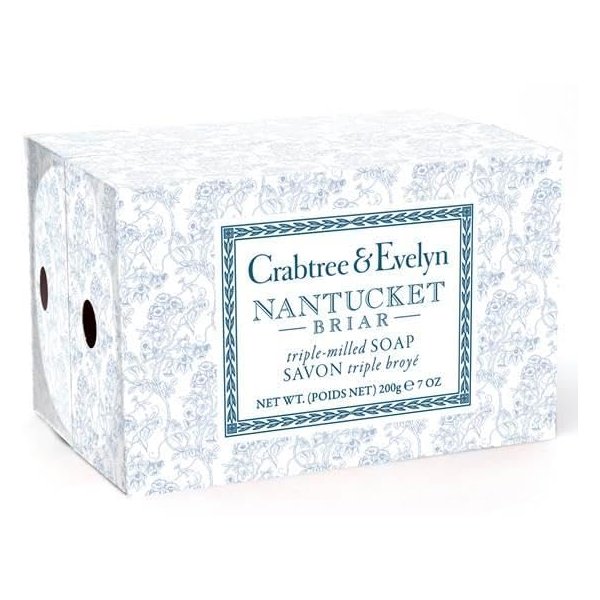 Crabtree & Evelyn Nantucket Briar Triple Milled Bar Soap 2 Pack 7 oz Each