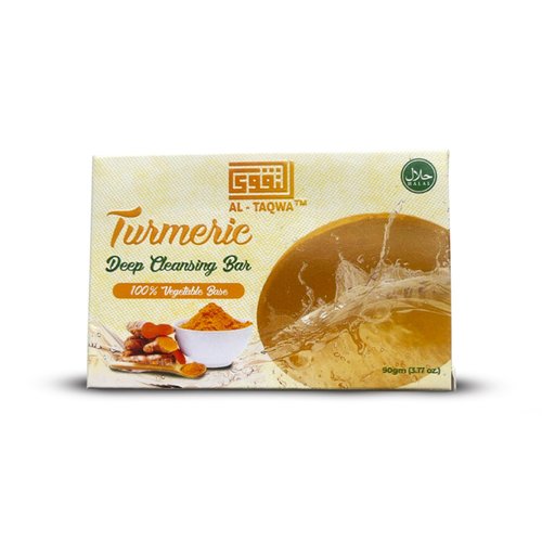 AL-TAQWA Turmeric Soap Bar Body and Face, Men/Women, for all Skin Types, Natural Face Wash