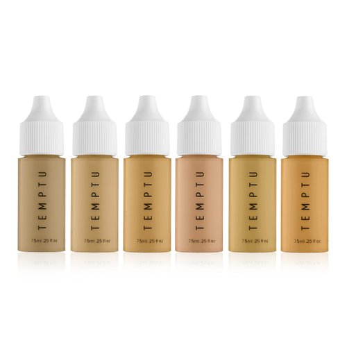 TEMPTU SilkSphere Airbrush Foundation: Long-Lasting Liquid Makeup, Medium to Full Coverage | 4-In-1 Formula Foundation, Primer, Concealer & Corrector | Luminous, Dewy Finish | Fair/Light,0.25 FL OZ. (Pack of 6)