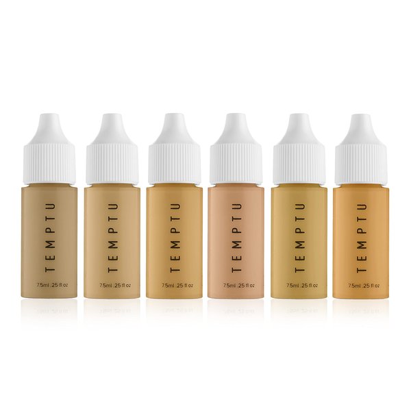 TEMPTU SilkSphere Airbrush Foundation: Long-Lasting Liquid Makeup, Medium to Full Coverage | 4-In-1 Formula Foundation, Primer, Concealer & Corrector | Luminous, Dewy Finish | Fair/Light,0.25 FL OZ. (Pack of 6)