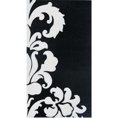 100Count 3-Ply Super Stick Guest Napkin Bathroom Napkin Hand Towels Paper Disposable Decorative Personalized Dinner Luncheon 8"*4” Black Flower
