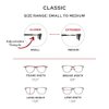 Clic Magnetic Reading Glasses, Computer Readers, Replaceable Lens, Adjustable Temples, Classic, (S-M, Matte Tortoise, 2.50 Magnification)
