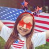 4 PCS Patriotic Party Accessories - Independence Day Headband, Star Sunglasses, Red White Blue Party Favors and Memorial Day Supplies