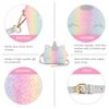mibasies Unicorn Gifts Kids Purse for Little Girls Toddlers Mini Crossbody Bag Pink Blue Glitter