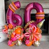 Laser Pink 10 Number Balloons 40 Inch Giant Hot Pink Sweet 10 Helium Balloons for 10th Girls Birthday Party Supplies 10th Anniversary Events Decorations