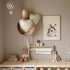 GRESATEK White Heart Balloons,10Pcs Cream White Foil Heart Shaped Balloons,18Inch Beige Helium Mylar Balloons for Valentines,Engagement,Brithday,Baby Shower,Wedding Party Decorations