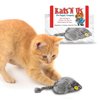 Kats'N Us Rabbit Fur Mouse Cat Toy - Gray with Squeak Sound - Interactive Cat Toys, Real Fur Mice - Furry Mouse Toy